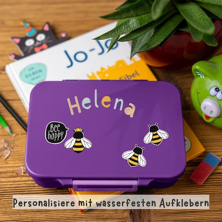 LEKKABOX CLASSIC śniadaniówka z przegródkami, Lilac