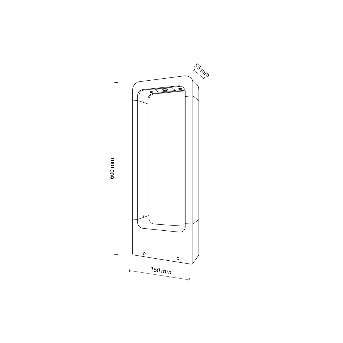 Lampa ogrodowa słupek LED 10W IP54 czarna 60 cm TK Lighting ARIUS M 19000