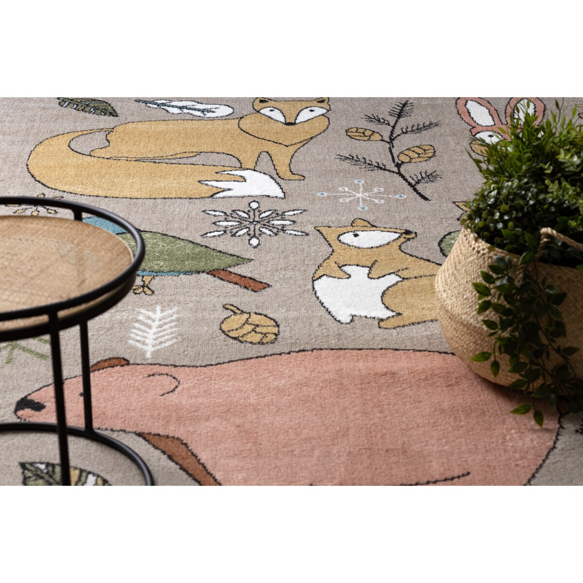 Dywan FUN Forester dla dzieci, zwierzęta, 160x220 cm