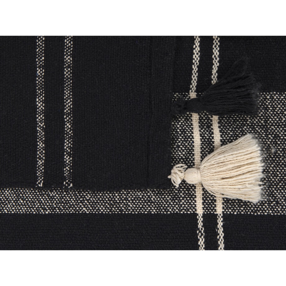 Koc bawełniany 130 x 170 cm czarny KULAC