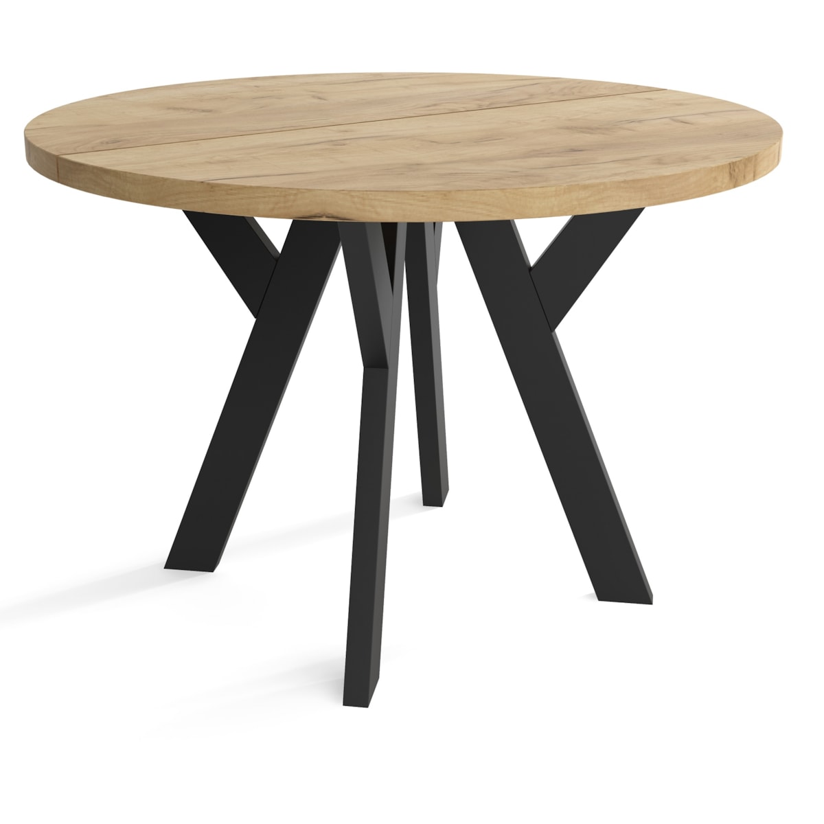 Stół okrągły nierozkładany 90 - Craft złoty + n. czarne