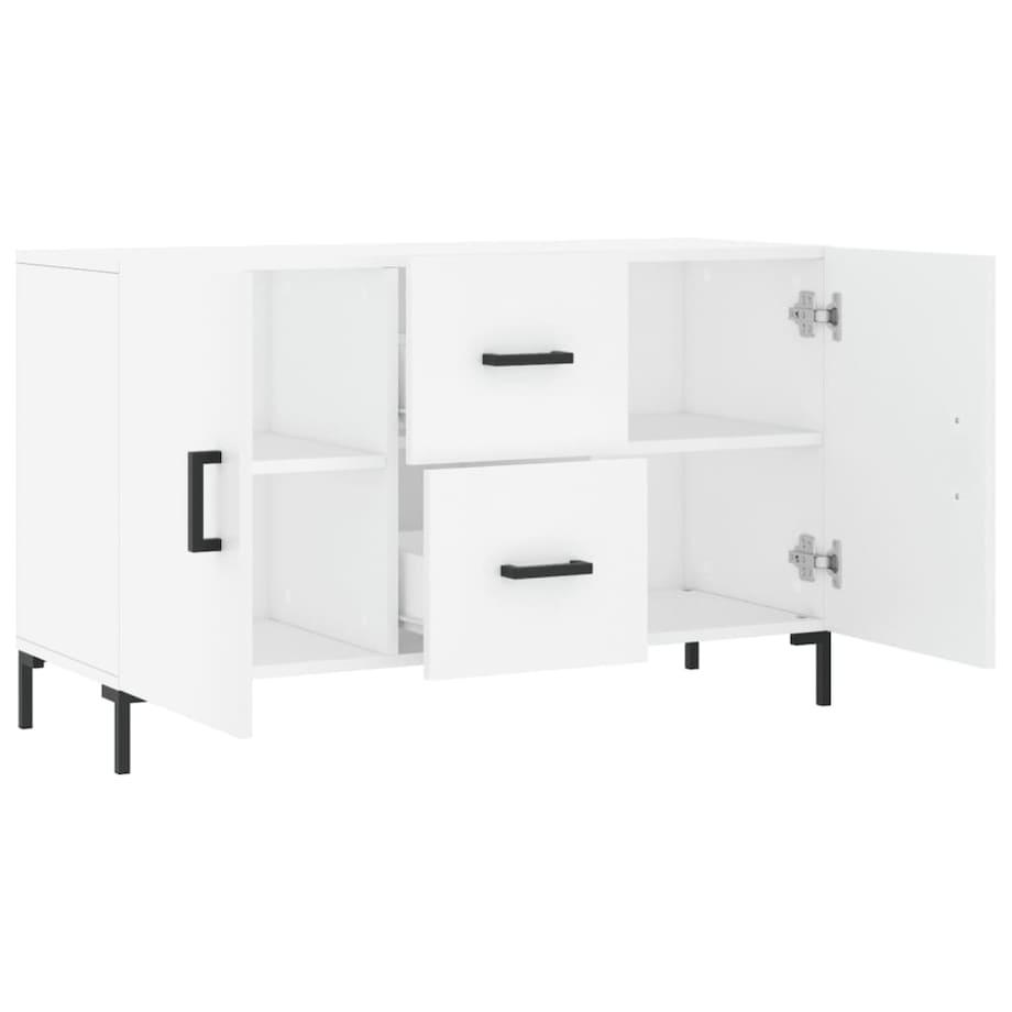 vidaXL Komoda, biała, 100x36x60 cm, materiał drewnopochodny