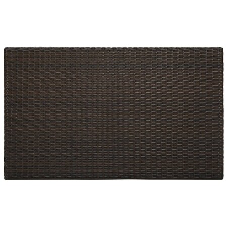 vidaXL Ogrodowy stolik barowy, brązowy, 100x60,5x110,5 cm, polirattan