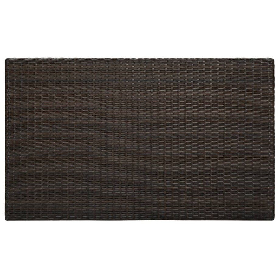 vidaXL Ogrodowy stolik barowy, brązowy, 100x60,5x110,5 cm, polirattan
