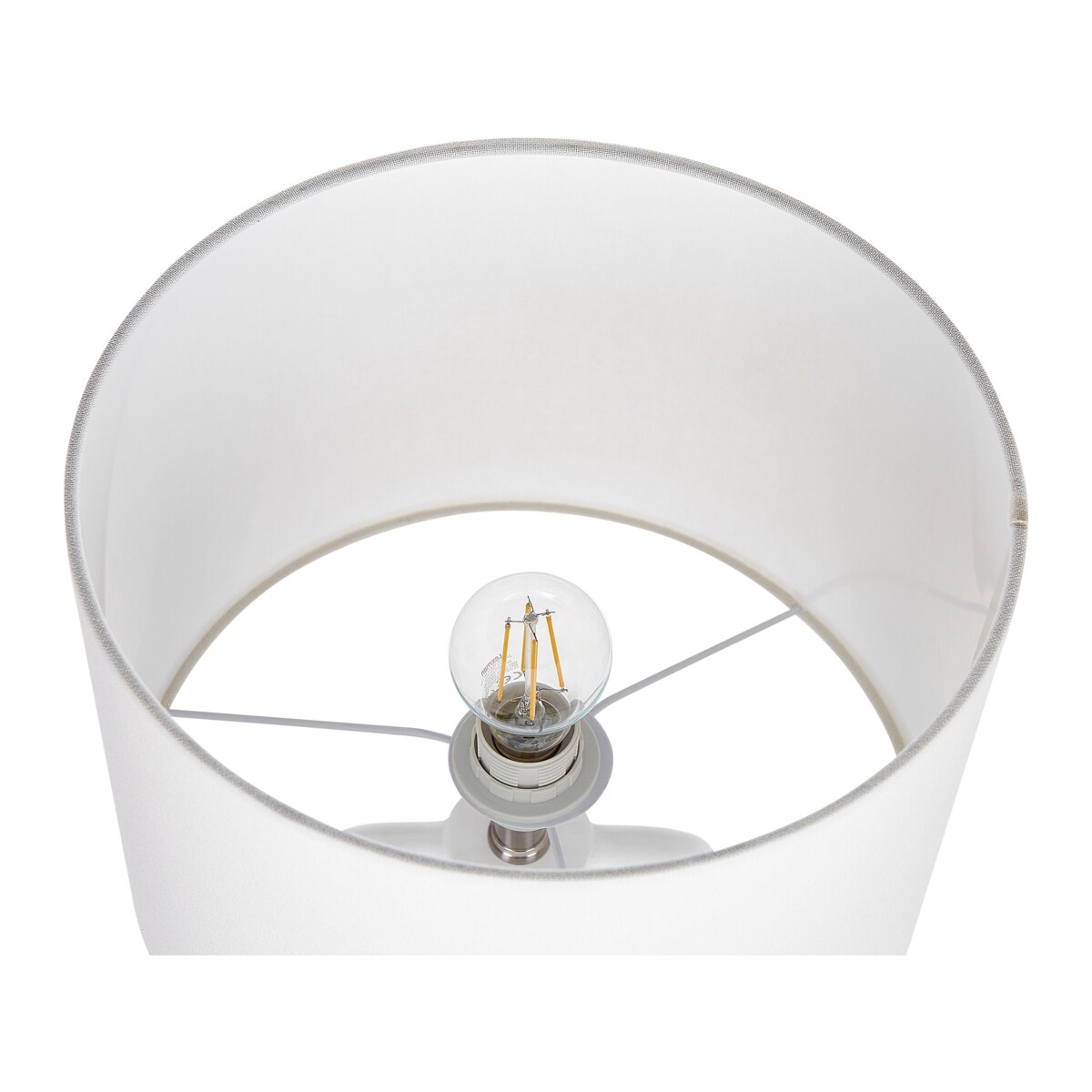 Lampa stołowa ceramiczna biała LABRADA