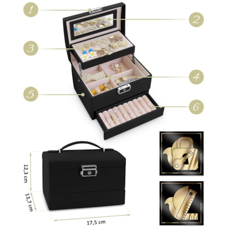 Szkatułka na biżuterię skrzynka pudełko kuferek Massido