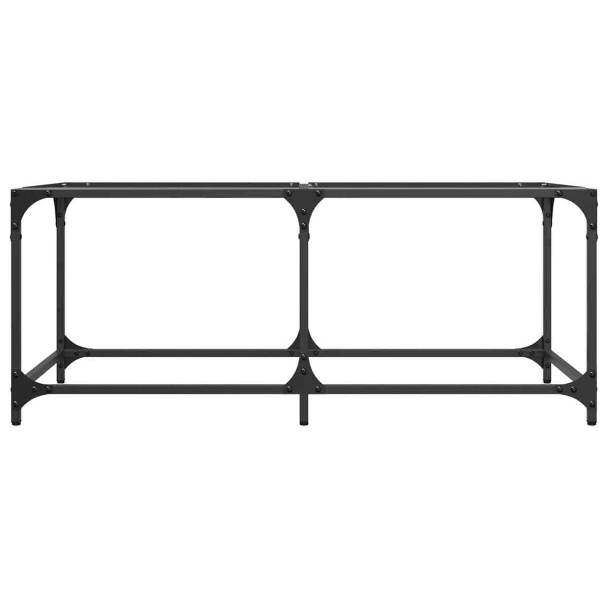 vidaXL Stolik kawowy ze szklanym blatem, 98,5x50x40 cm, stal