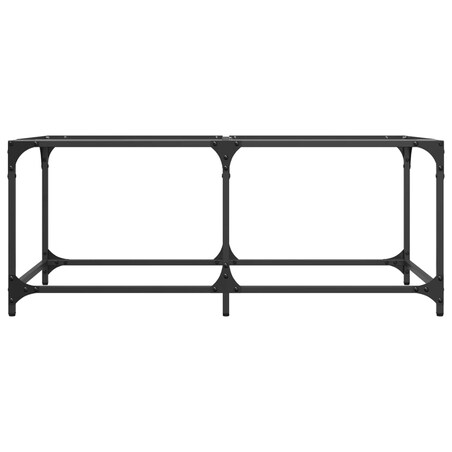 vidaXL Stolik kawowy ze szklanym blatem, 98,5x50x40 cm, stal