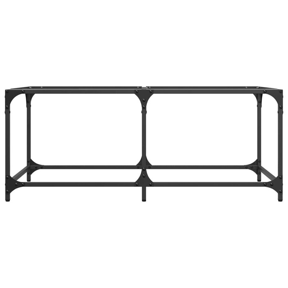 vidaXL Stolik kawowy ze szklanym blatem, 98,5x50x40 cm, stal