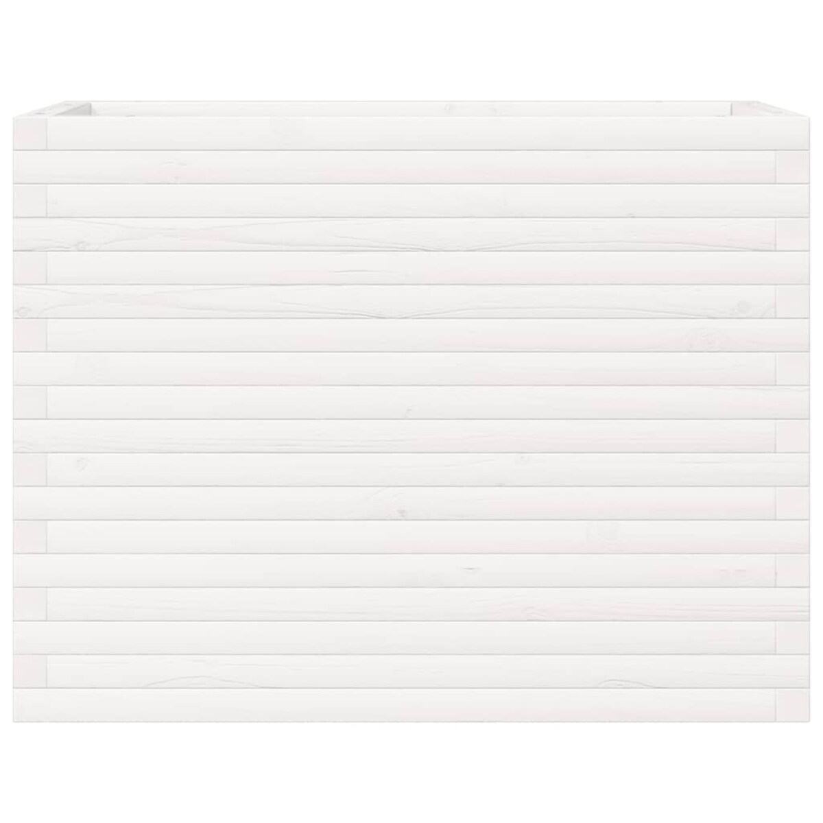 vidaXL Donica ogrodowa, biała, 90x40x68,5 cm, lite drewno sosnowe