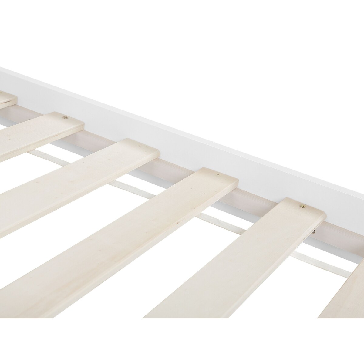 Łóżko drewniane 140 x 200 cm białe VANNES