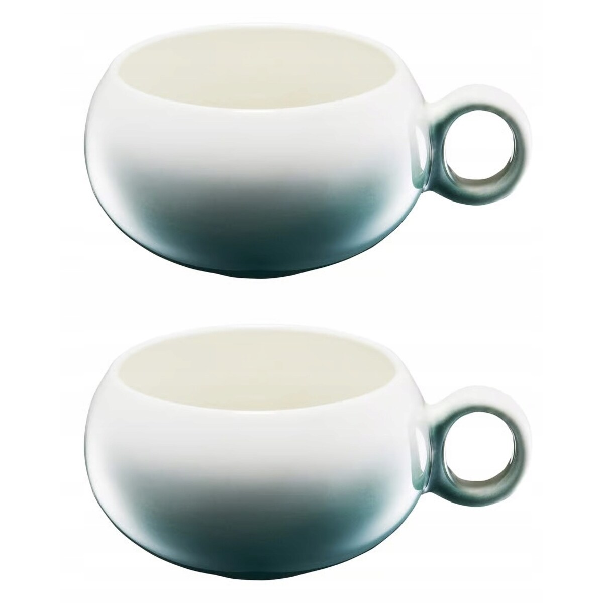 FILIŻANKA kubek CERAMIKA 2x 400 ml na kawę herbatę napoje efektowny design