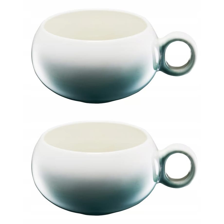 FILIŻANKA kubek CERAMIKA 2x 400 ml na kawę herbatę napoje efektowny design