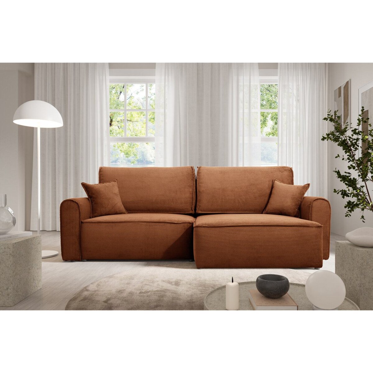 Narożnik MARTIN z funkcją spania sztruks POSO 40