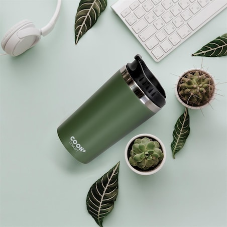 Kubek turystyczny zielony 350 ml