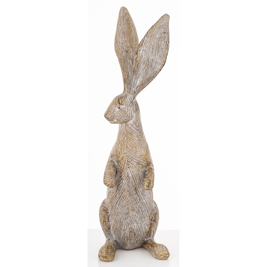 Dekoracja - zając brązowy 34x10x12 cm LONGORELA