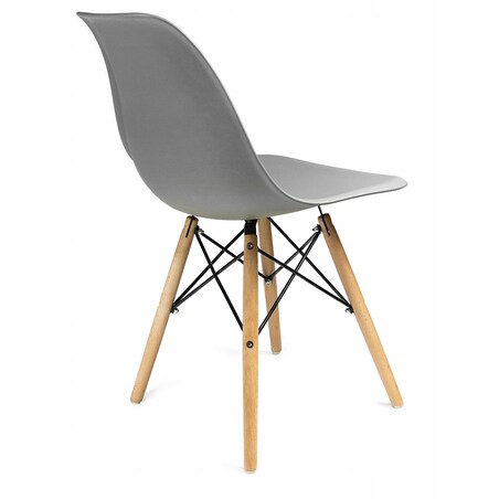 KRZESŁO SKANDYNAWSKIE bukowe do KUCHNI salonu jadalni EVA szare