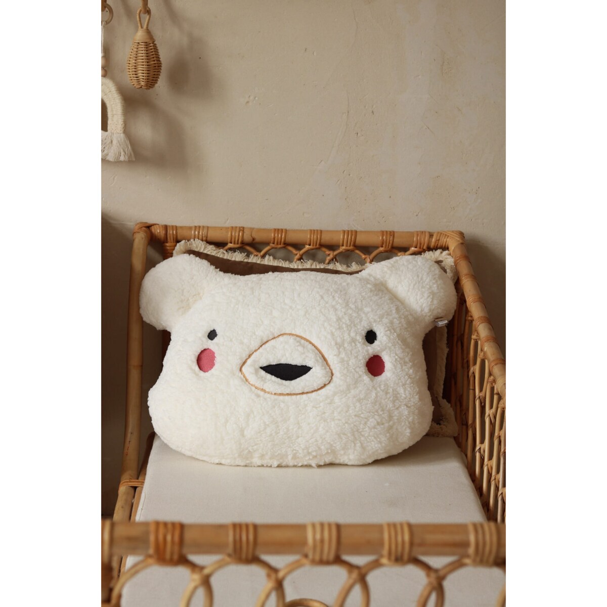 Poduszka dekoracyjna miś ecru