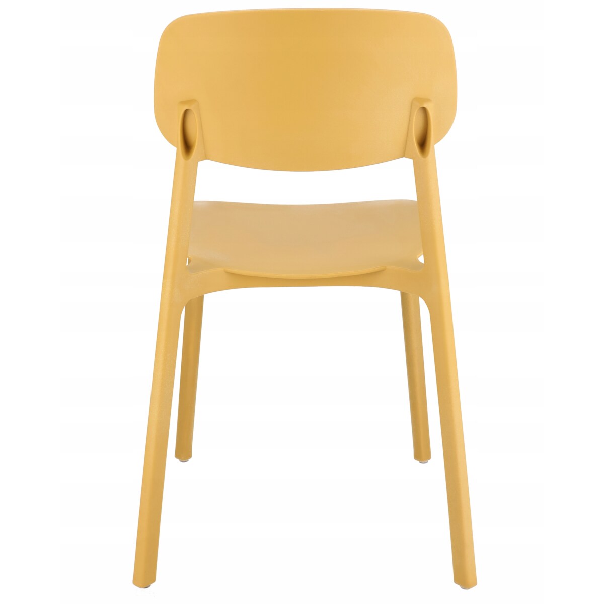 4 x Krzesło wygodne LARA plastikowe musztardowe