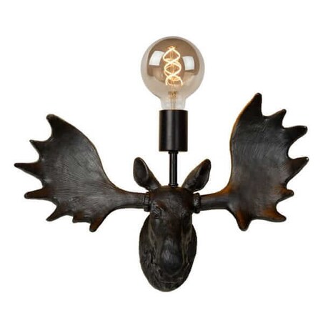 LAMPA ścienna EXTRAVAGANZA MOOSE 47209/01/30 Lucide designerska OPRAWA kinkiet łoś dekoracyjny czarny