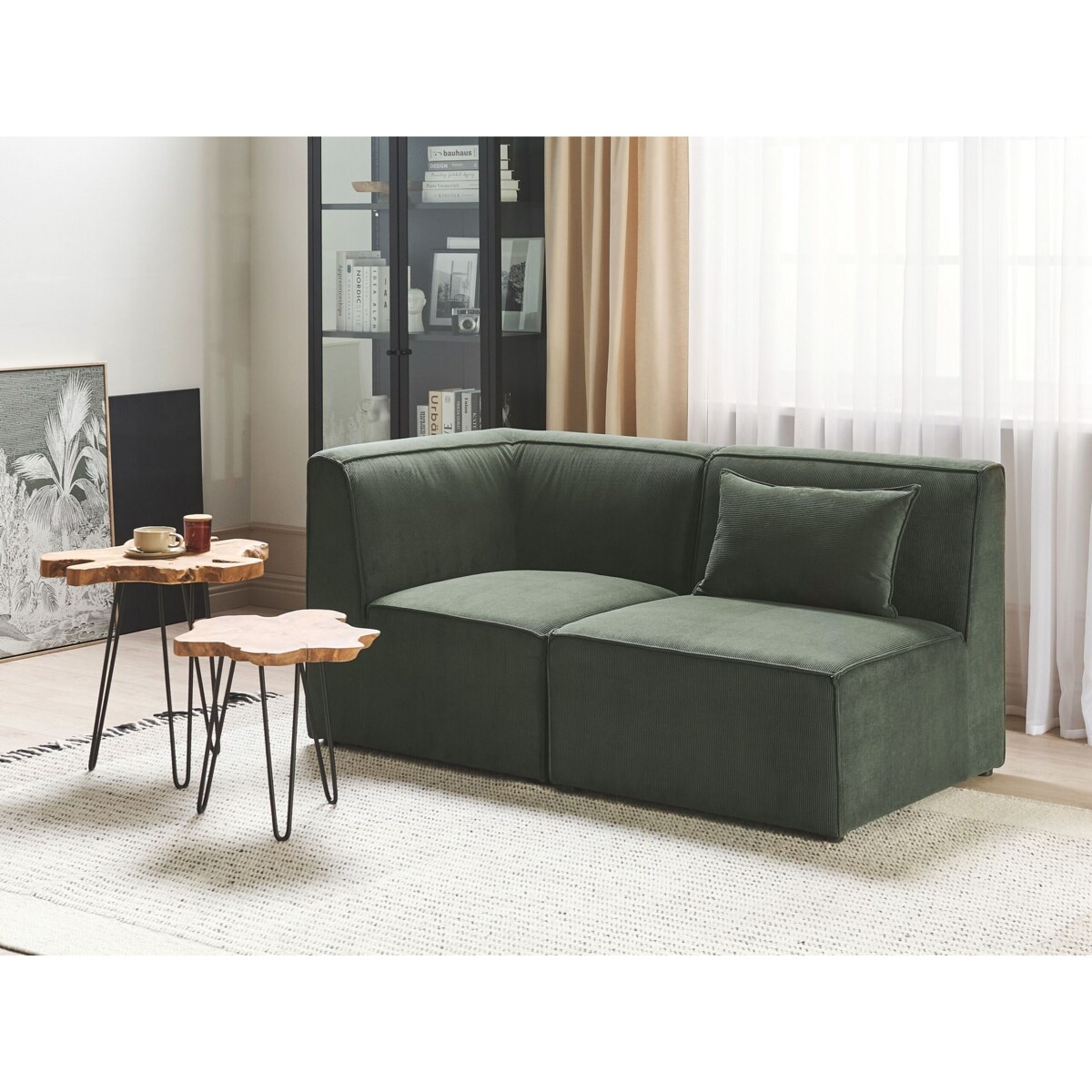 Moduł 1-osobowy sztruksowy ciemnozielony LEMVIG