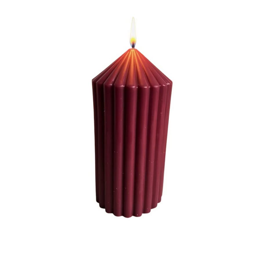 Świeca ekologiczna sojowa dekoracyjna "Burgundy Touch" 120x60mm