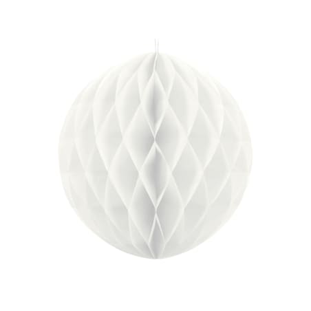 Kula bibułowa, biały, 30cm
