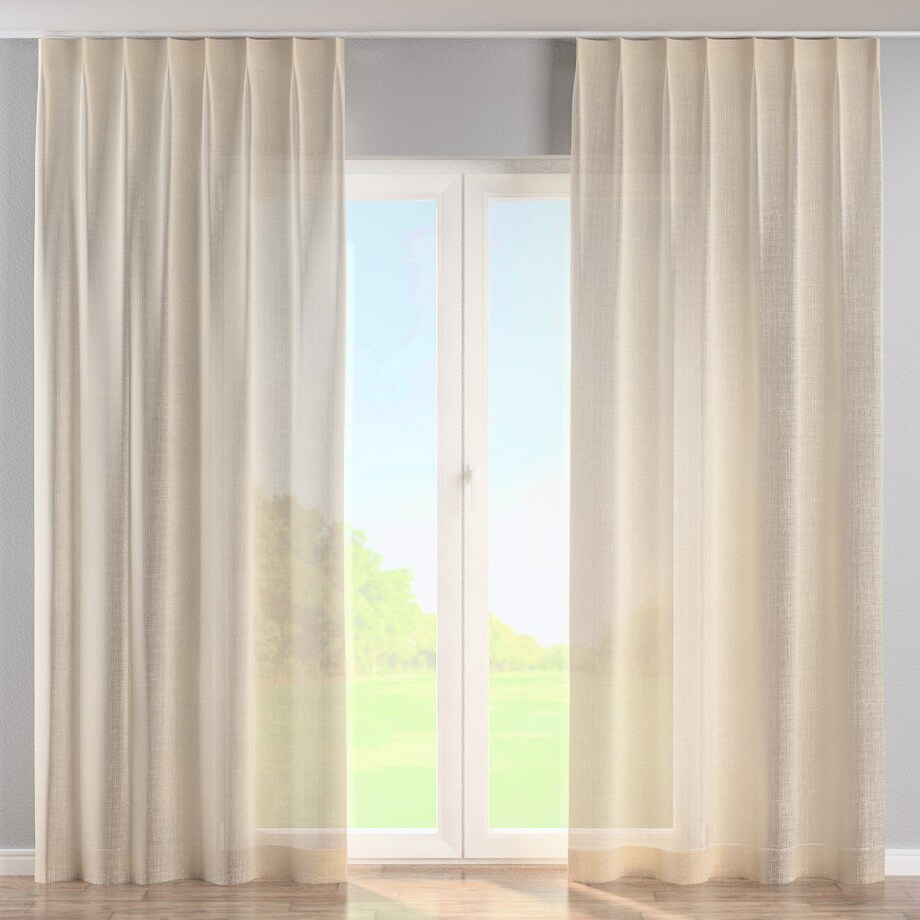 Zasłona na haczykach flex pojedynczych 130x245 ecru