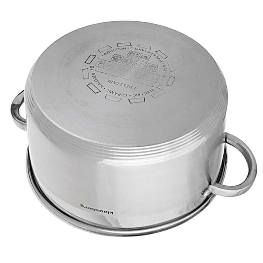 Garnek stalowy z pokrywką indukcja gaz 4.6L 22cm KLAUSBERG