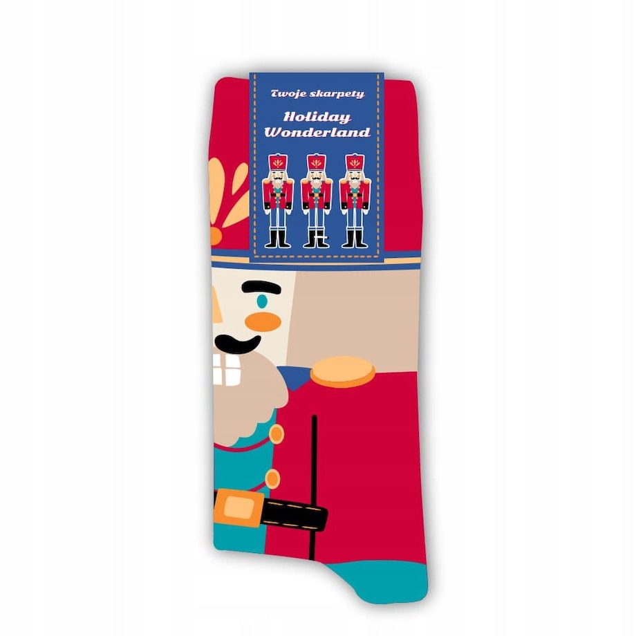 ŚWIĄTECZNY CRACKER Z 14 KAWAMI SMAKOWYMI I SKARPETKAMI "HOLIDAY WONDERLAND" - PREZENT UPOMINEK NA MIKOŁAJA ŚWIĘTA GWIAZDKĘ BOŻE NARODZENIE POD CHOINKĘ DLA KOBIETY FACETA