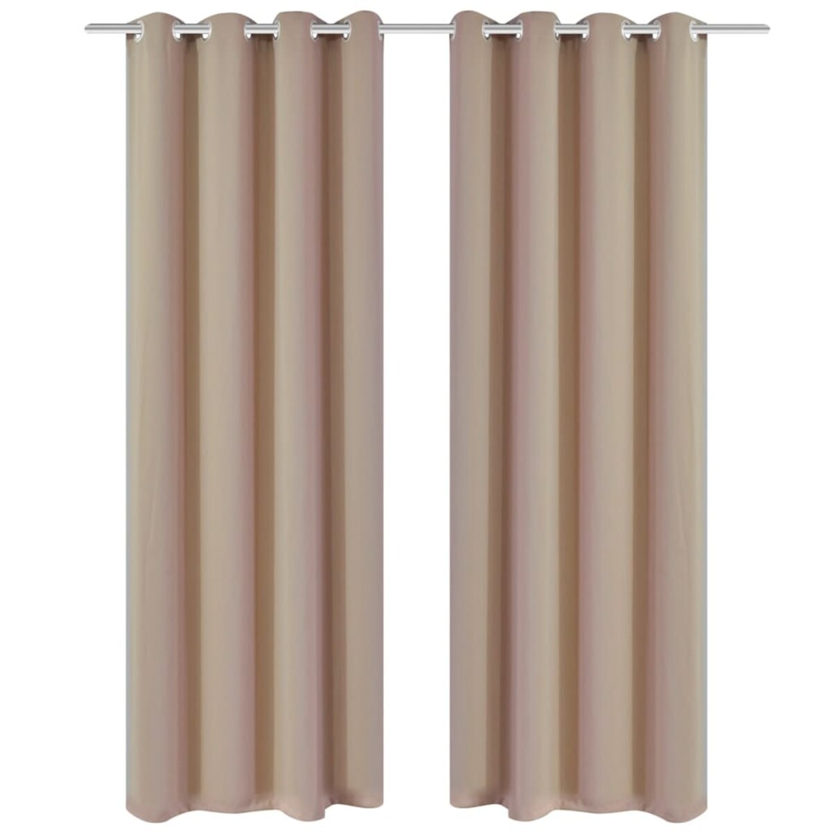 vidaXL Zasłony zaciemniające, kremowe 135x245 cm, 2 sztuki