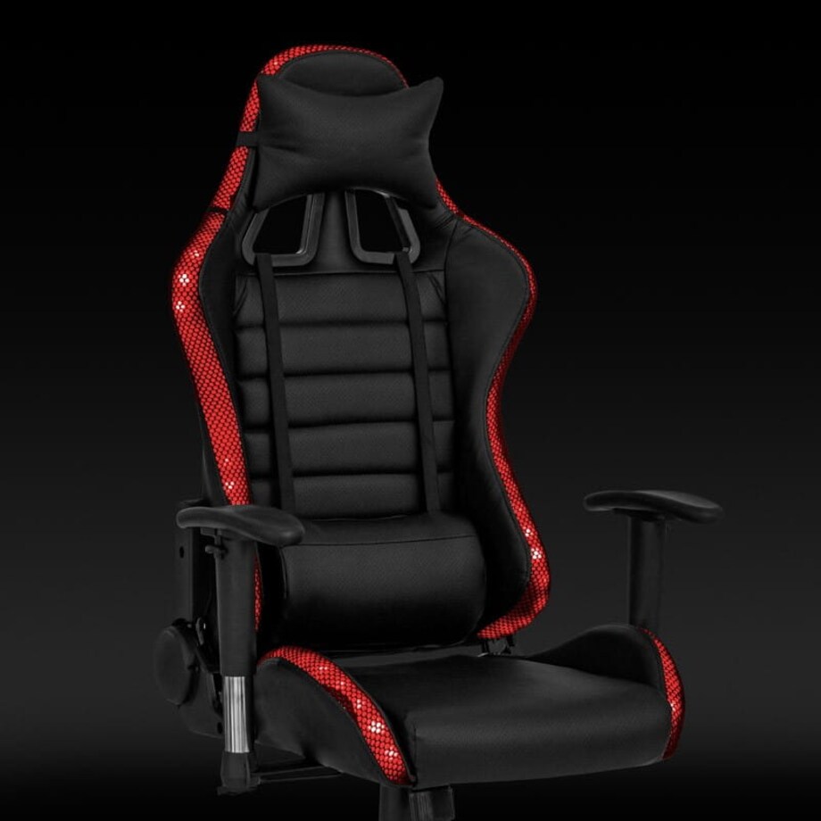 OBROTOWY FOTEL GAMINGOWY RGB