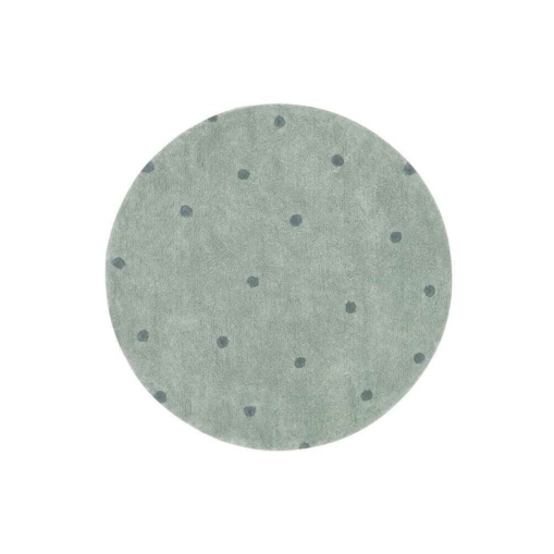 Dywan do prania Round Dot Blue Sage Ø140cm