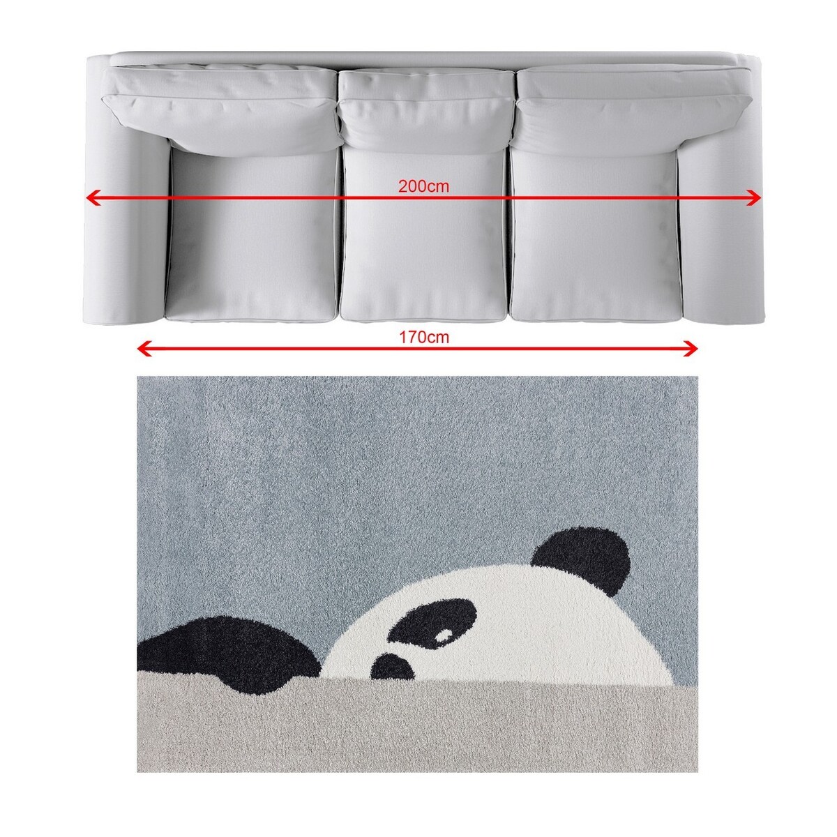 Dywan Shy Panda 120x170cm, 120 x 170 cm