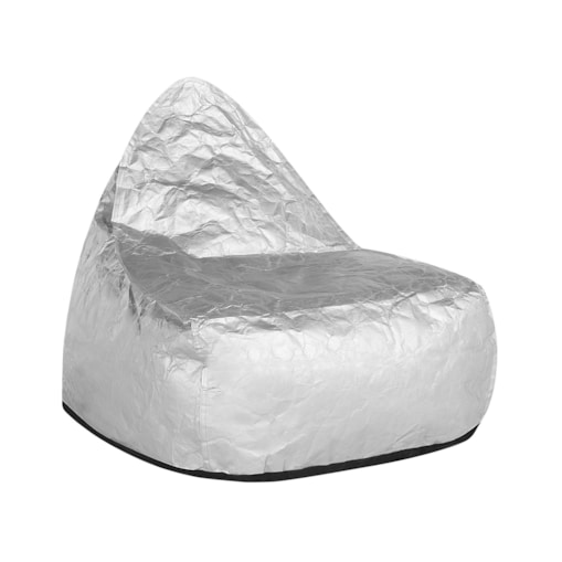 Fotel worek 200 L DROP 63 cm 75 cm Srebrny