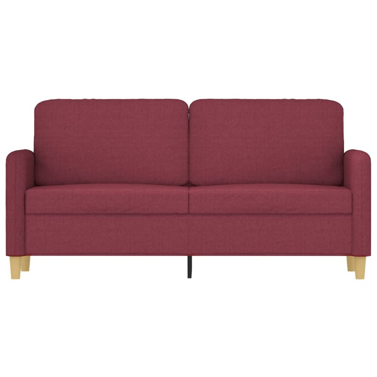 vidaXL Sofa 2-osobowa, winna czerwień, 140 cm, tapicerowana tkaniną