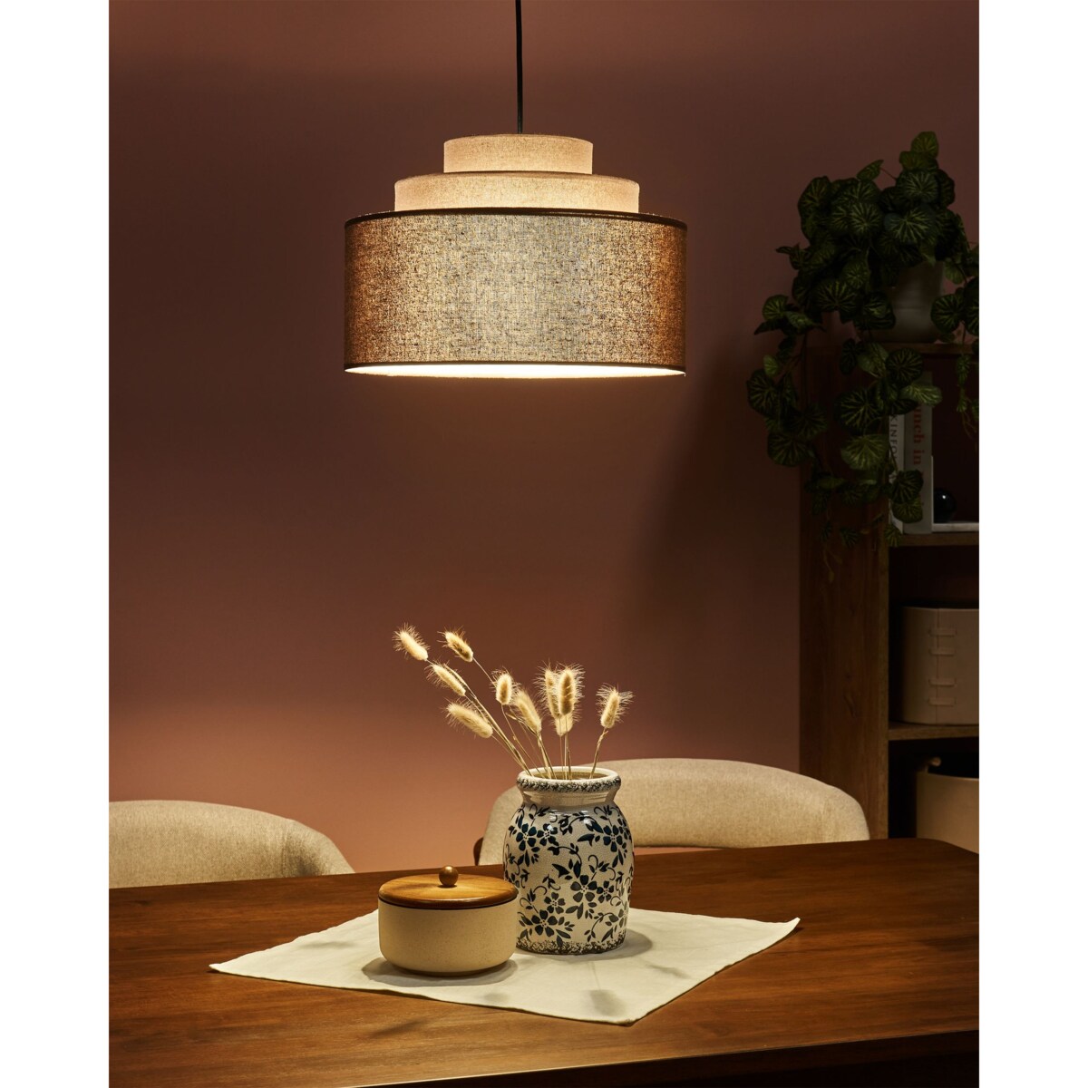 Lampa wisząca MASPARRO Len Brązowy