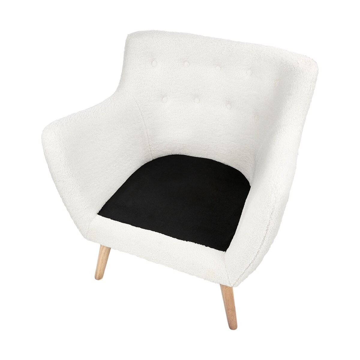 Fotel DRAMMEN Boucle Biały