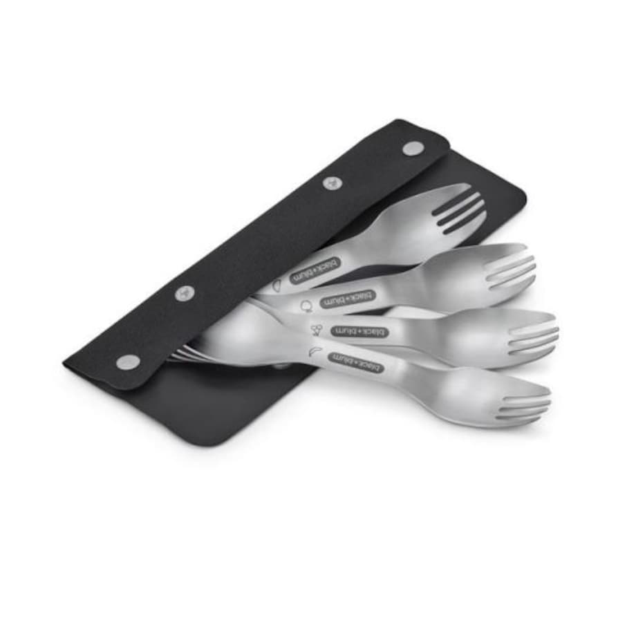 Zestaw 4 stalowych sztućców Black+Blum