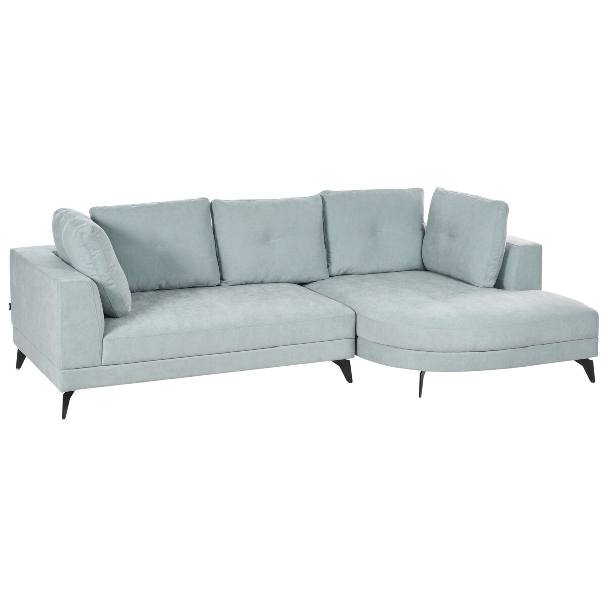 Narożnik dla 3 osób MARUM Szenil Błękitny Lewostronny