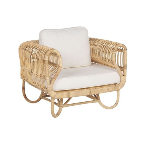 Fotel rattanowy beżowy DOLCEDO