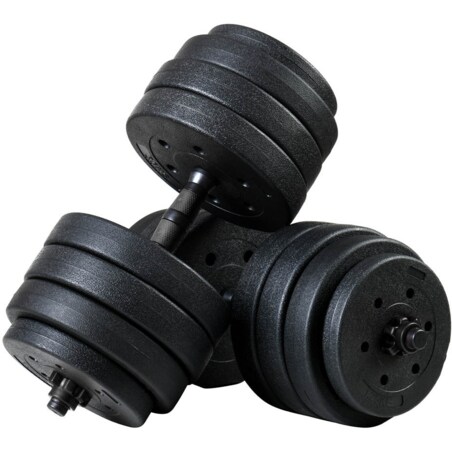 Zestaw hantli 2x20kg hantle bitumiczne 40 kg regulowane funfit