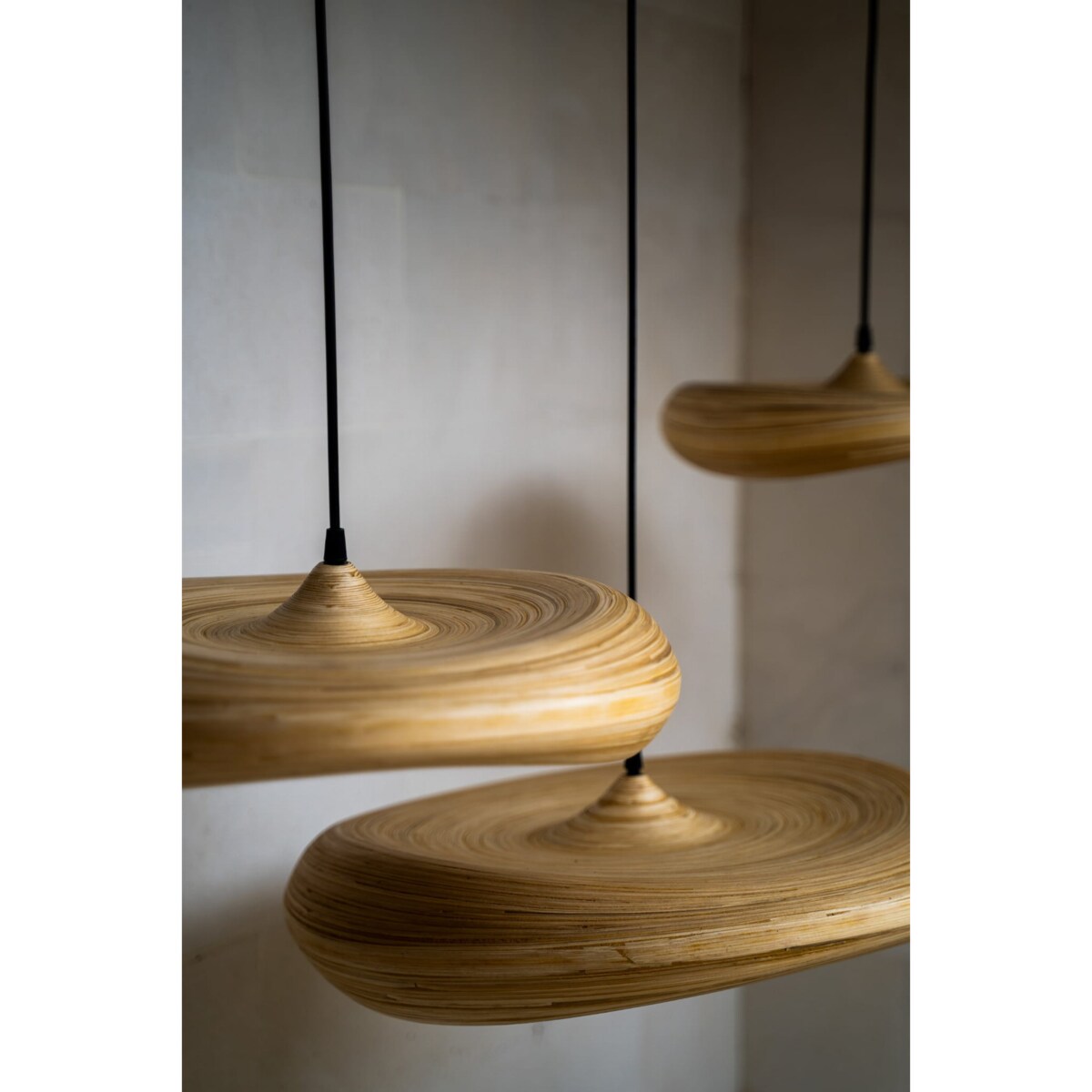 Lampa wisząca bambusowa Stella M 40 cm Monnarita