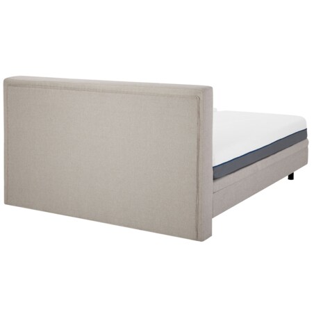 Łóżko regulowane tapicerowane 160 x 200 cm beżowe DUKE