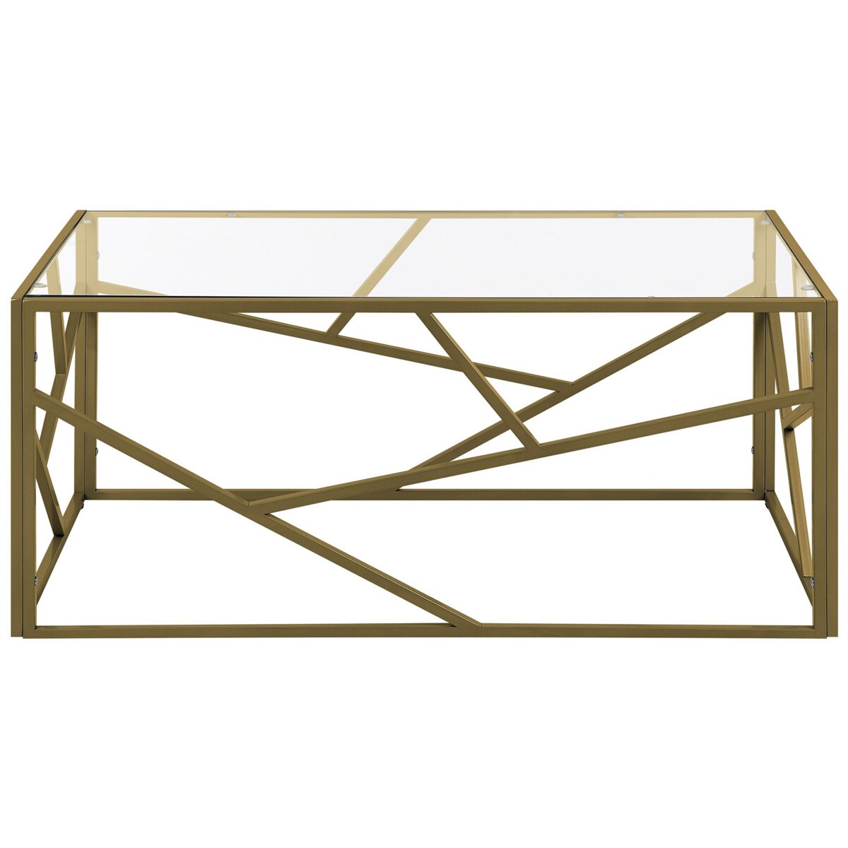 Stolik kawowy szklany złoty ORLAND