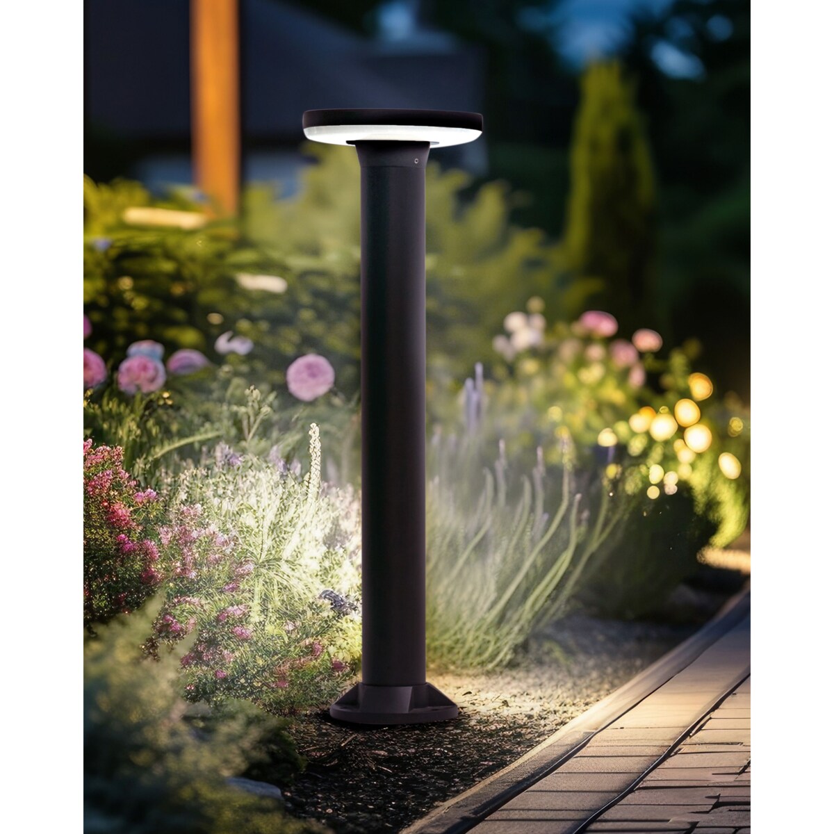Lampa ogrodowa solarna LED 60 cm czarna TARKIO