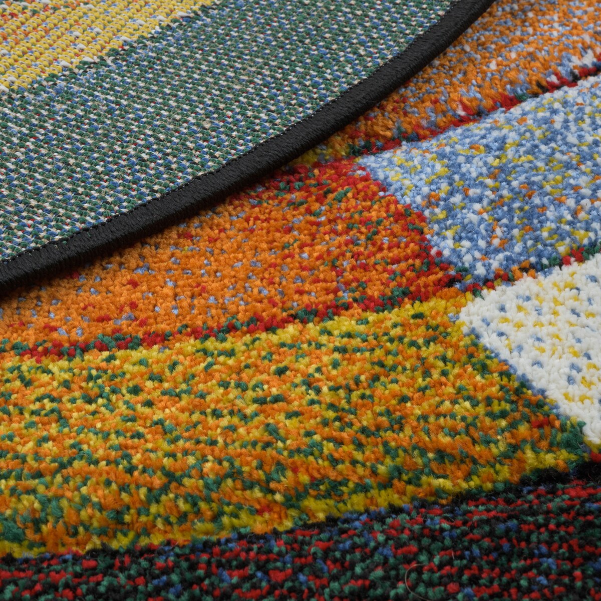 Dywan okrągły Zefir 120 cm e-floor OEKO-TEX geometryczny wielokolorowy