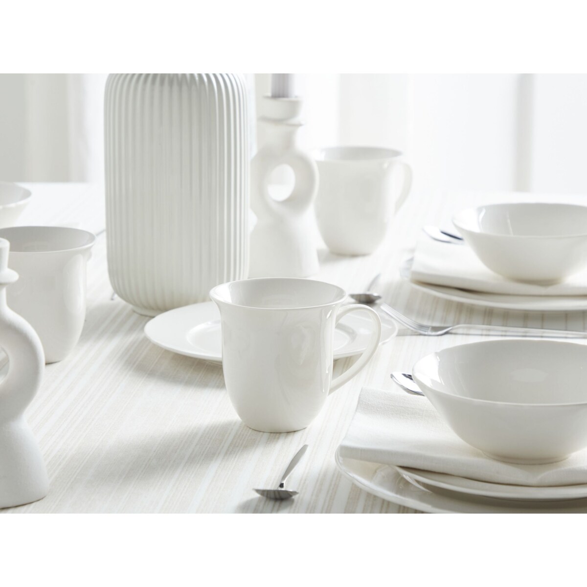 Zastawa stołowa 16-częściowa ELDERBERRY Porcelana Biały