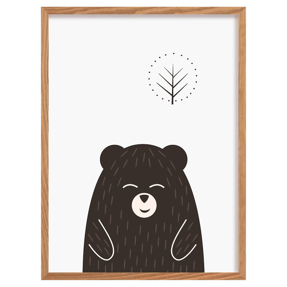 Obrazek Scandi Forest bear I 30x40cm, 30x40cm