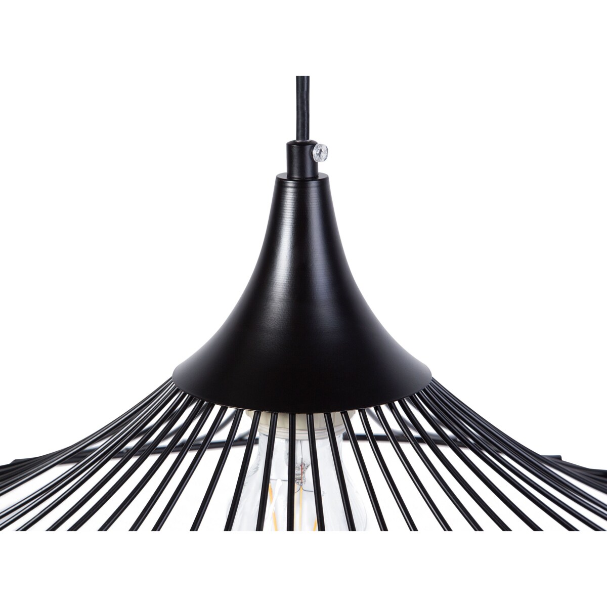 Lampa wisząca metalowa czarna MAZARO